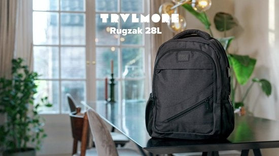 TRVLMORE Sac à dos - 28L - 15.6 inch - Sac à dos pour ordinateur portable - Sac d'école - Unisexe - Vert résistant aux éclaboussures