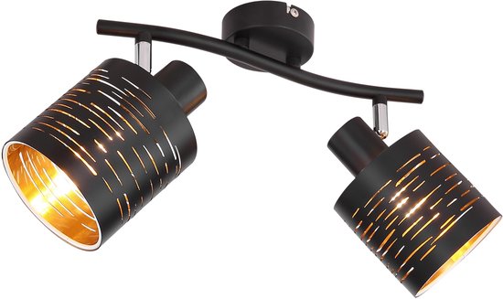 Globo - spot - TUNNO - noir - métal - spot en saillie - E14 - 15342-2