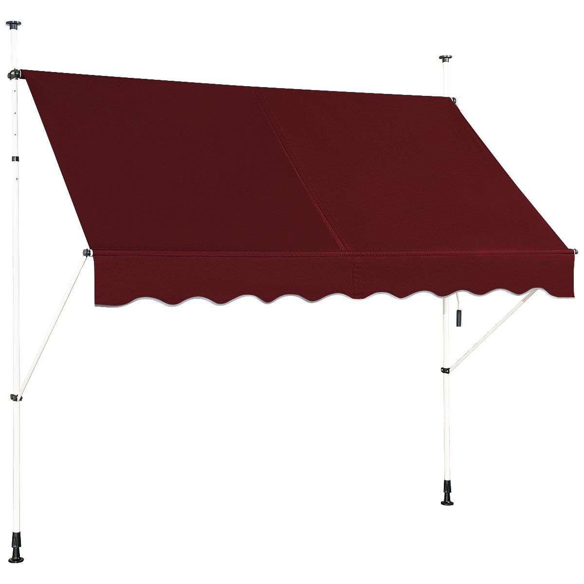 Store à pince Coast - Extensible - Hauteur réglable - Rouge - 250 cm de large