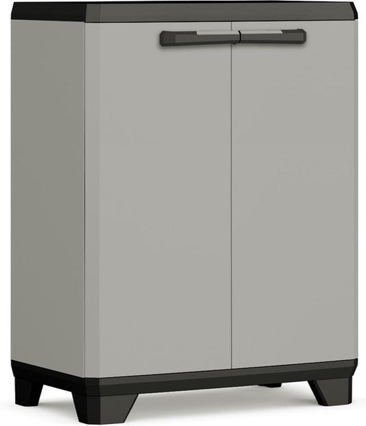 Armoire basse Keter Planet - 1 étagère - 68 x 39 x 90 cm - Gris/Noir
