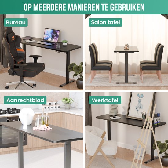 Avalo Desktop Loose 140x60cm - Noir - Table top - Table top électrique