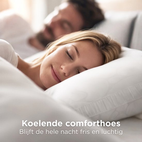 Oreiller CozySense® - Lot de 2 - 50x70 CM - Oreiller de sommeil rafraîchissant - Oreiller réglable avec rembourrage supplémentaire - Oreiller pour les dormeurs sur le côté, le ventre et le dos