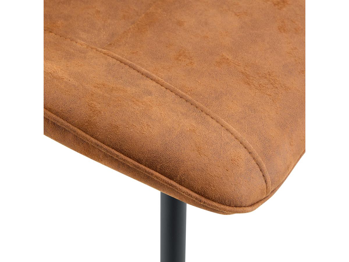 Chaise de salle à manger Multifurn Sten - Micro-cuir Cognac - Lot de 2