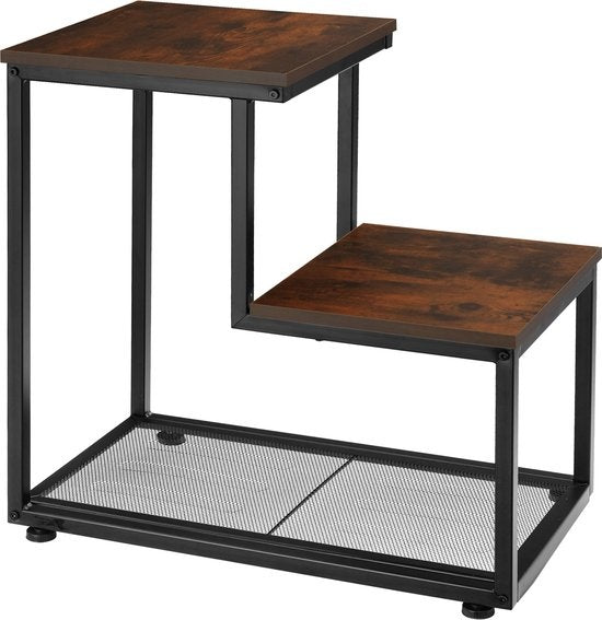 tectake® - Table d'appoint Halifax - table basse - industriel foncé - 404271