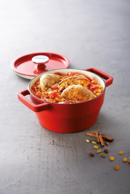 Casserole Pyrex Slowcook - Fonte - Ø 24 cm - 3.6 l - Rouge