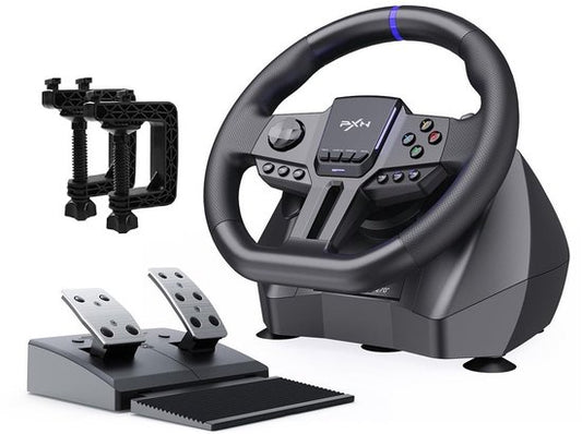 PXN - V900 Gen 2 - Volant de course - Avec pédales et palettes - 270 / 900° - Volant de jeu - Compatible avec PS4 - PC - PS3 - Switch - Xbox Series X/S