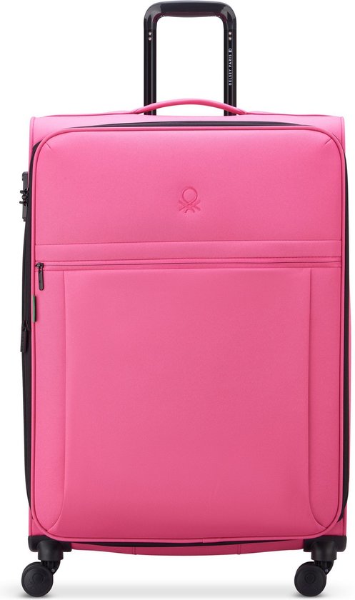 Valise souple – Delsey Paris x Benetton – Polyester durable – Extensible – TSA – 76 cm – Bleu foncé