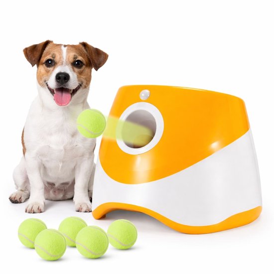 Lance-balles pour chien Ceruzo – Automatique – 6 balles – 3 distances – Rechargeable