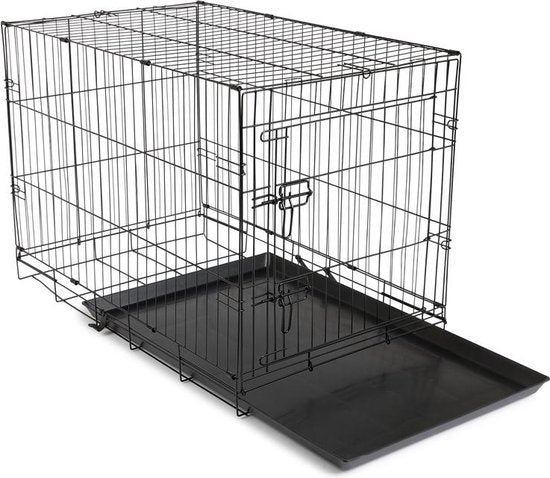 Cage pour chien - XL - 91 x 56 x 63 cm - Pliable - Métal, plastique - Noir - VI Online Products