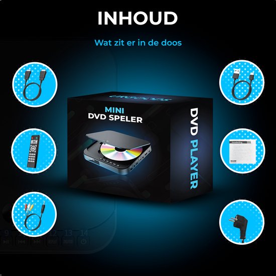 Mini lecteur DVD avec HDMI - 1080P Full HD