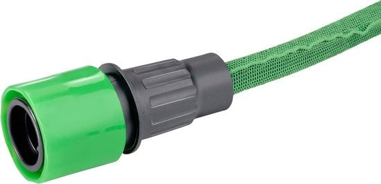 Kinzo Flexible Garden Hose 20M - Incl. attachement - Buse avec 7 modes de pulvérisation - Plastique - Vert/Gris