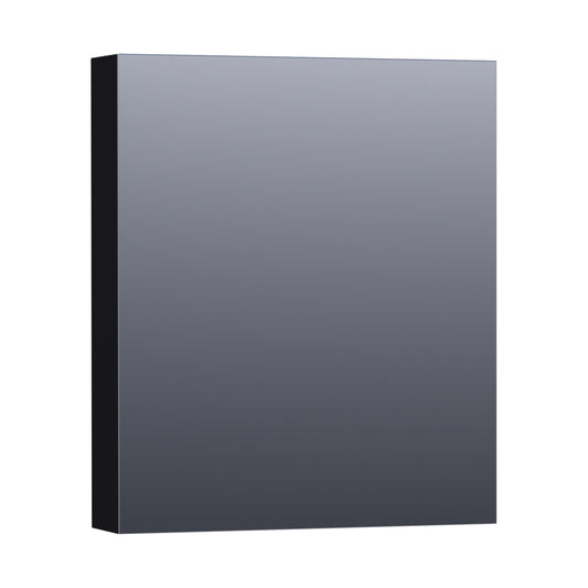 Brauer Dual 60 armoire de toilette - 60 cm - noir - avec éclairage et double miroir