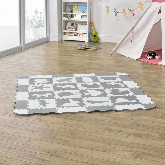 Tapis de puzzle pour enfants - Timon - 36 pièces - Composé de lettres et de chiffres