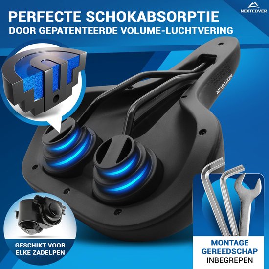Selle de vélo NEXTCOVER® City avec Memory Foam 3.0 - L'originale - Selle de vélo ergonomique pour femme ou pour homme avec Memory Foam 3.0 pour un confort de conduite maximal - Selle de vélo confortable et moelleuse