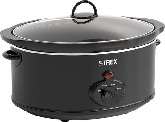 Mijoteuse Strex 6.5L - Cuve intérieure amovible en céramique - Fonction maintien au chaud - Mijoteuse - Noir