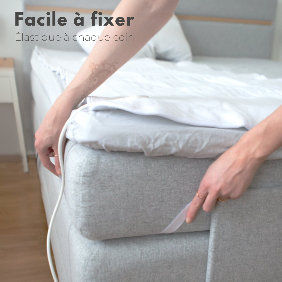 Couverture chauffante Auronic - Zone de pieds réglable - 9 niveaux - 160x150cm - Blanc