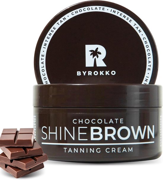 BYROKKO - Shine Brown - Chocolate - Crème autobronzante - 200 ml (nouvel emballage) - Solarium