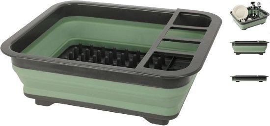 Divers Egouttoir pliable 36.5x12x31 cm Vert/Gris