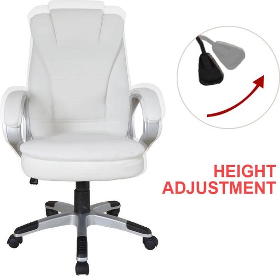 VDD Chaise de bureau gaming - Réglable ergonomiquement - Blanc - 62x50x115cm