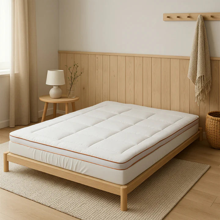 Zydante - Surmatelas en laine polaire - 160 x 200 cm & avec élastiques - Offre une chaleur supplémentaire et un confort de sommeil - Lavable et respirant - Polyester blanc