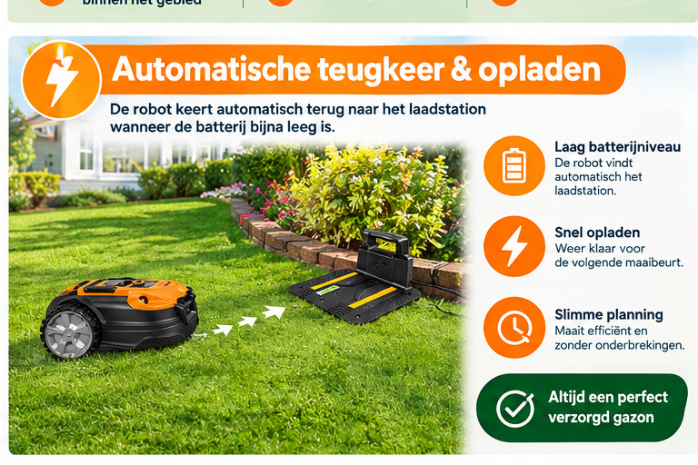 Tondeuse robot LawnMaster VBRM18AMIDR - Jaune - 72,5 x 42,5 x 32,3 cm - Jusqu'à 500 m²