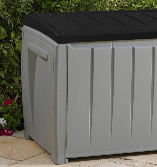 Keter Novel Boîte de rangement - 340L - 124x55x62.5cm - Gris