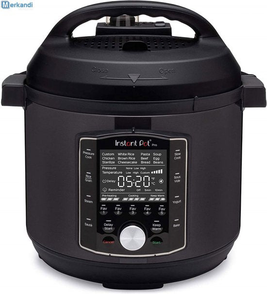 Multicuiseur Instant Pot Pro Crisp 7,6 L + friteuse à air chaud - Autocuiseur 11-en-1 - Mijoteuse - Cuisson sous vide - Friteuse à air chaud - Deux couvercles amovibles - Jusqu'à 8 portions
