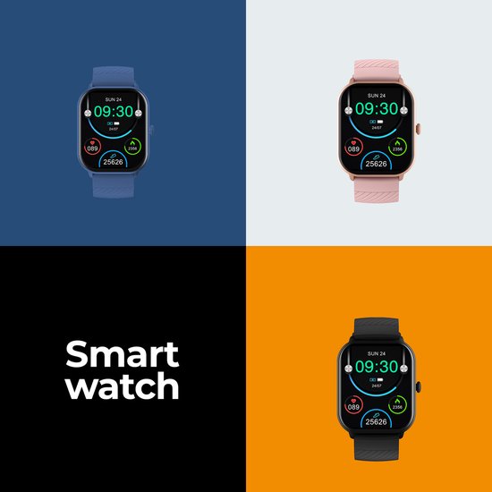 Montre connectée Denver - Android / iOS - Fonction téléphone complète - Écran AMOLED - Montre de sport - Cardiofréquencemètre - Oxymètre de pouls - Moniteur de sommeil - SWC187B