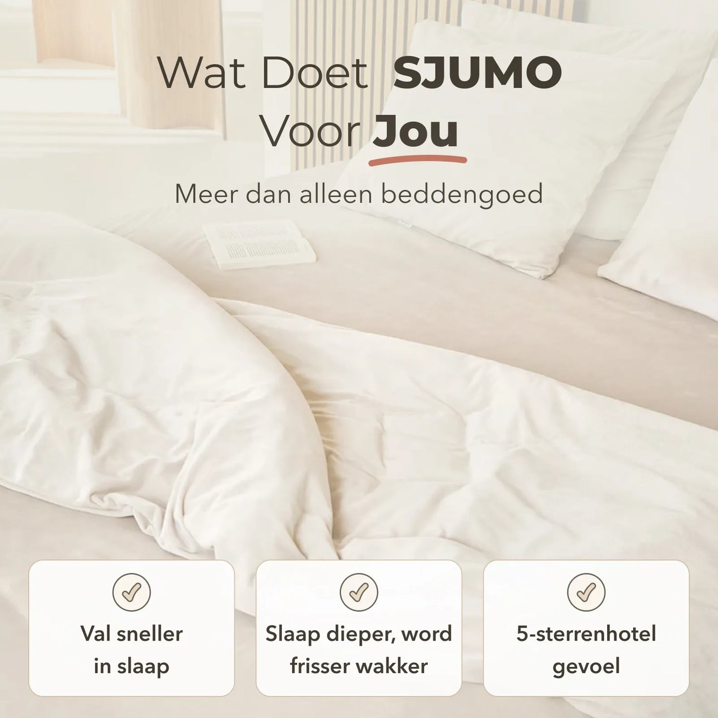 Sjumo Drap-housse Silky Smooth - Natural Dune - 200x210/220 cm