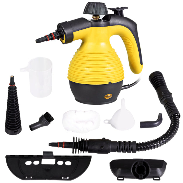 Coast Steam Cleaner - 1050W - 9 accessoires inclus - 27 x 13,5 x 21 cm - Jaune