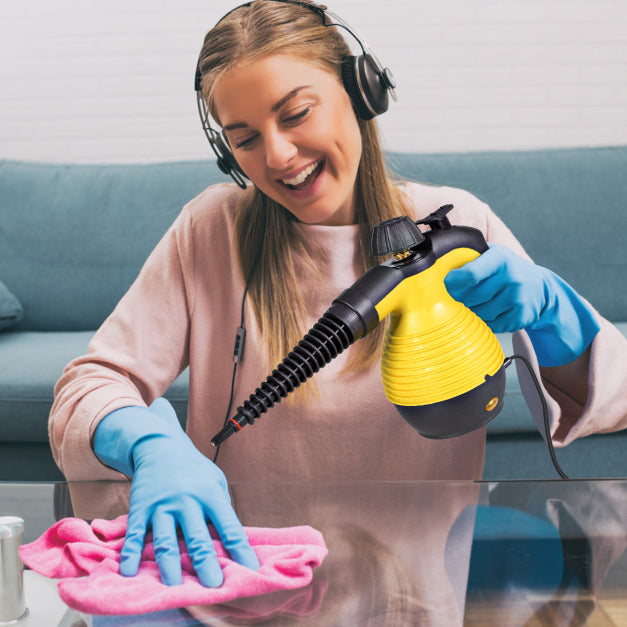 Coast Steam Cleaner - 1050W - 9 accessoires inclus - 27 x 13,5 x 21 cm - Jaune