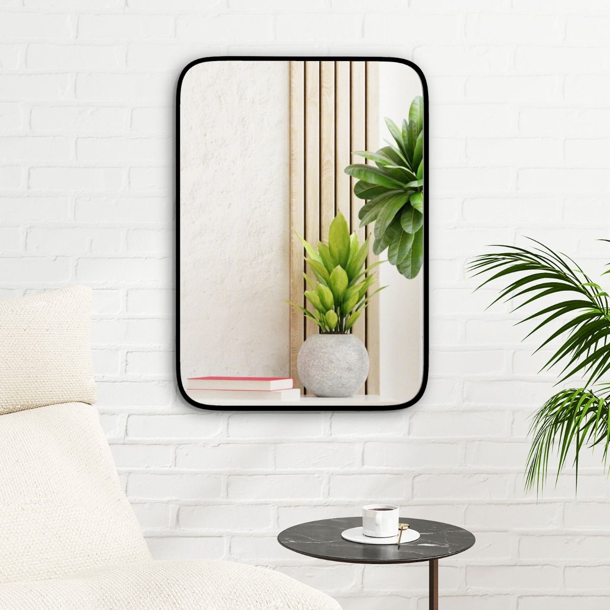 Miroir de salle de bain Coast - Rectangulaire - 70 x 50 cm - Noir