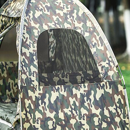 Lit de camping OGS32-TN Surélevé avec toit - SoBuy - Pliable 4en1 - Charge max 114 kg - Camouflage