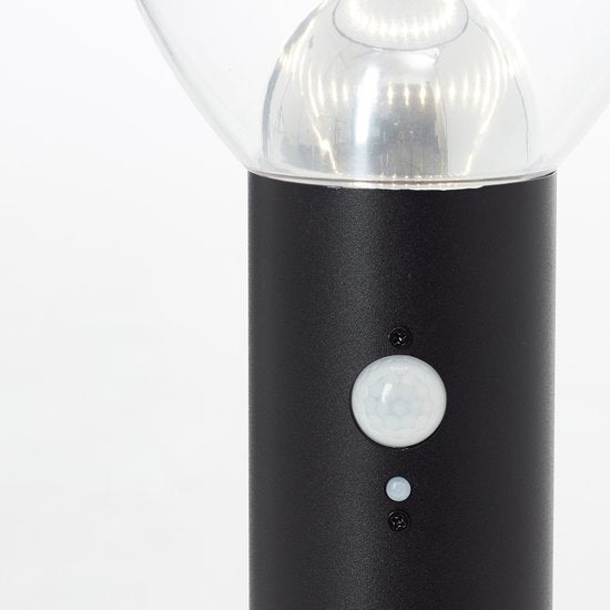 Lampadaire LED d'extérieur, solaire BRILLIANT - 92 cm - 430 lm - 3000 K - acier inoxydable - Noir