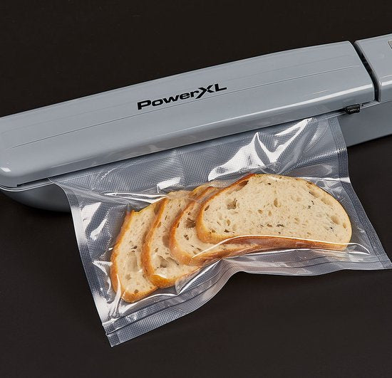 Lot de 2 récipients sous vide Duo NutriSealer - Conservation des aliments grâce à la technologie du vide, adaptés au micro-ondes et au congélateur, étanches avec réglage de la date