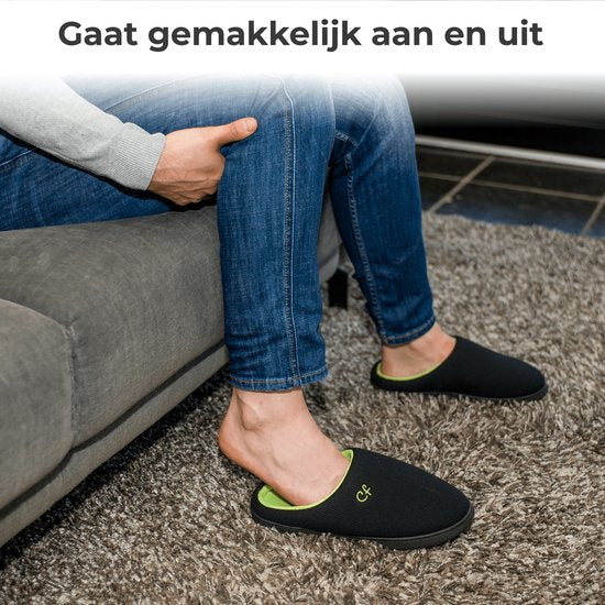 Chaussons Hommes - Chaussons - Taille 44/45 - Noir - Antidérapant - Comfeet