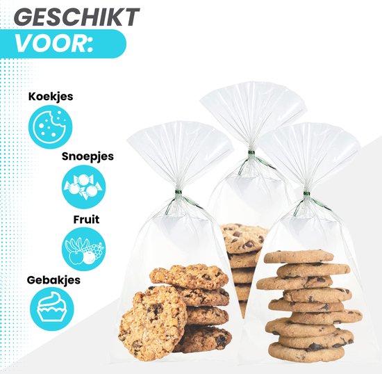 Feestio Party Bags Transparent - Treat Bags children's party - Cellophane bags - Candy bags - gift bags
