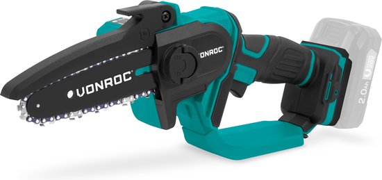VONROC Mini tronçonneuse 20V - 152mm - Sans batterie ni chargeur rapide