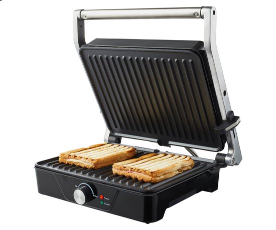 Tomado TGC4001S - Gril de contact XXL - Température réglable - Appareil à griller - 30 x 24 cm - Appareil à toaster - Sans PFAS - 2000 watts