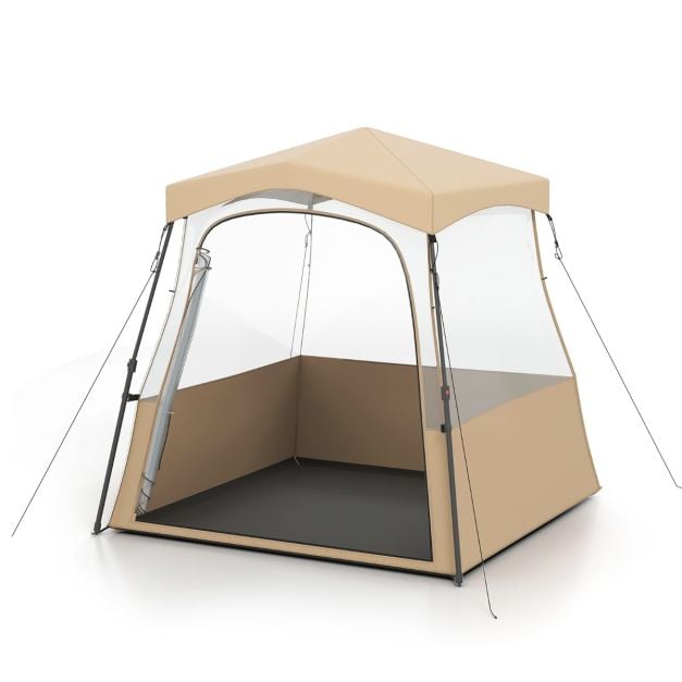 Coast Transparent Pop-Up Sports Tent - Tente d'extérieur 160 x 160 x 176 cm - Marron