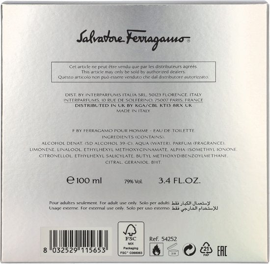 Salvatore Ferragamo - F By Ferragamo - 100 ml - Eau de toilette - Parfum pour homme