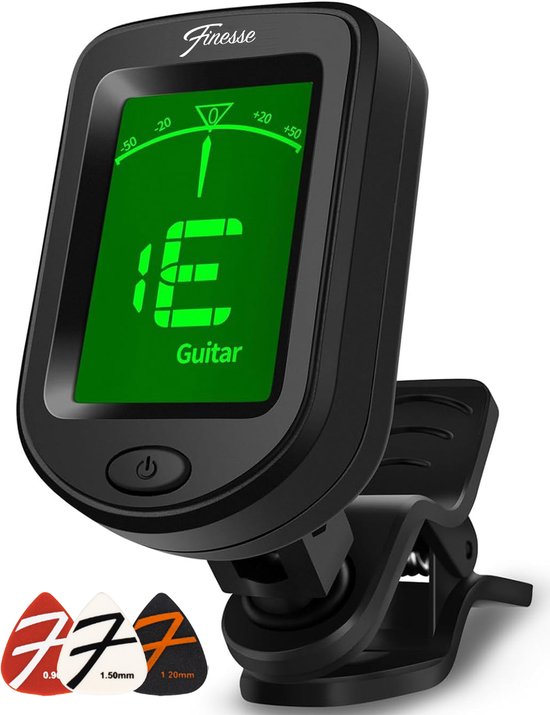Finesse Tuner Guitare, Basse, Violon, Ukelele - Accordage chromatique - Accordeur