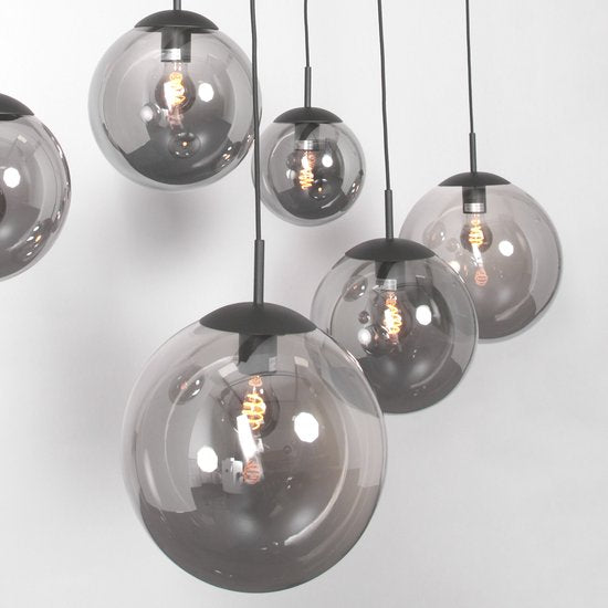 Steinhauer - lampe suspendue - Bollique LED - noir - verre métal - lampe design - E27 - 3499ZW
