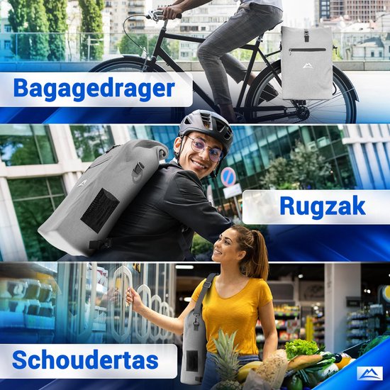 Nextcover 3in1 Pannier bag - sac à dos et sac à bandoulière étanche 25L - sans PVC