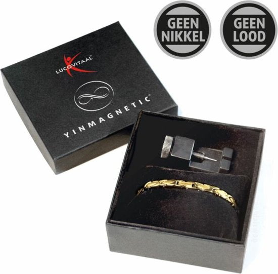 Bracelet magnétique Lucovitaal Yinmagnetic, couleur or