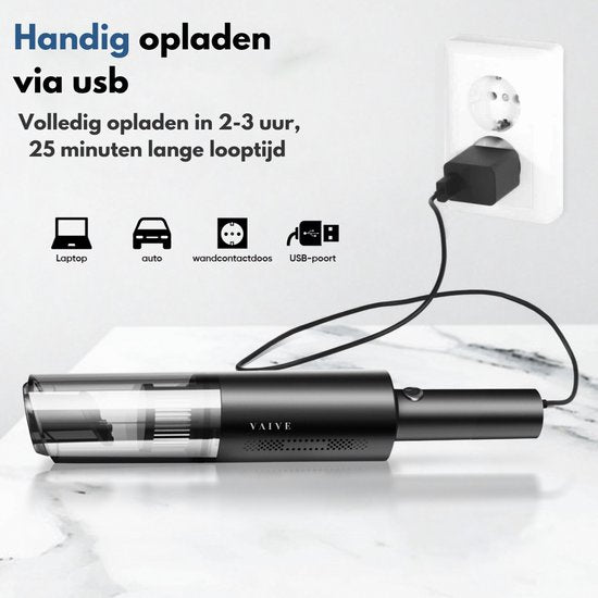 VAIVE Aspirateur de mie sans fil - Accessoires inclus - Moderne - Aspirateur à main