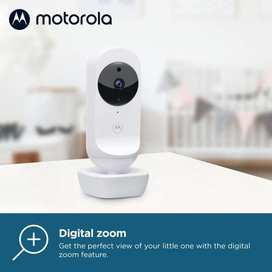 Motorola Nursery Babyfoon - avec caméra - VM34 - Écran couleur 4,3 pouces - Vision nocturne infrarouge - Fonction interphone - Berceuses