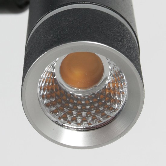 Lampadaire Volari 4711ZW, modèle design noir à 2 lumières de Steinhauer, avec LED « dim to warm », hauteur 157 cm, pied 21 x 21 cm, orientable et inclinable, idéal pour une utilisation en intérieur