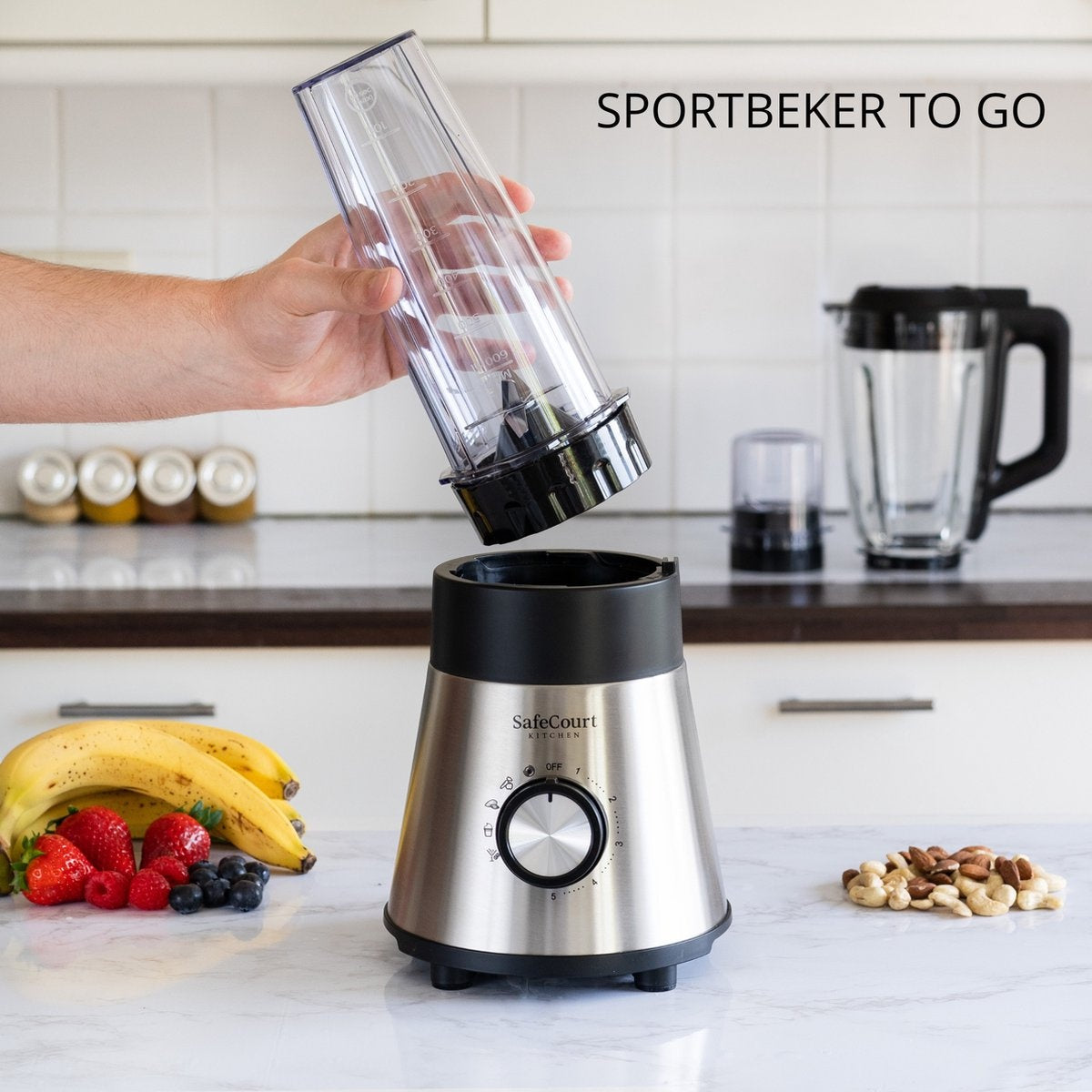 Blender - Safecourt Kitchen - Mixeur Smoothie puissant - 1000W - 1.5L