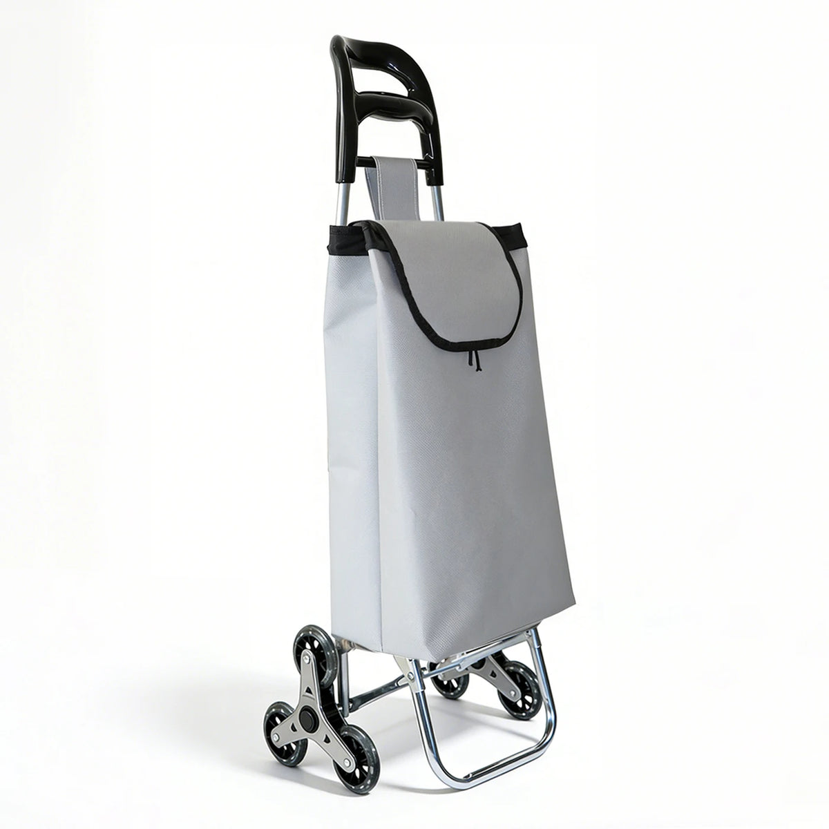 Chariot de courses pliable Strong Bird 2026 – Montant les escaliers – Gris – Aluminium et plastique
